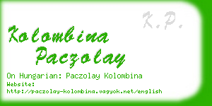 kolombina paczolay business card